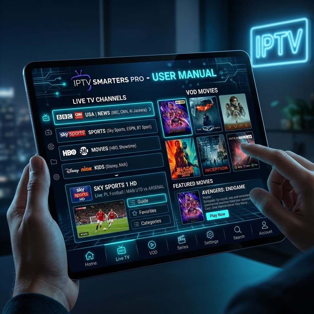 IPTV Smarters Pro Handleiding: Kanalen, Films en Series Bekijken